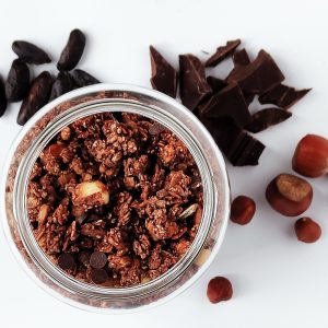 bocal de graines chocolat noir fève tonka