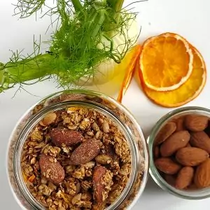 Bocal de graines fenouil orange